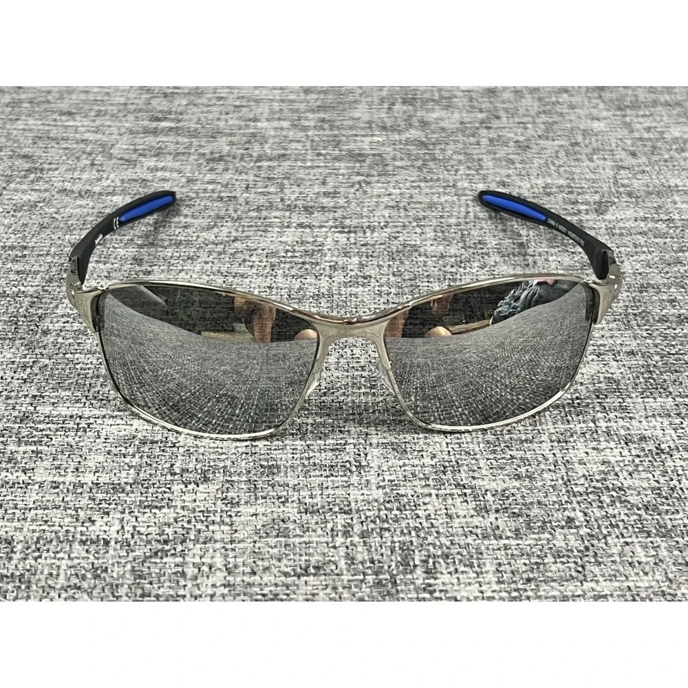 Panama Jack Mens Silver Metal Sport Sunglasses Black Blue NS0521 14524SPJ040